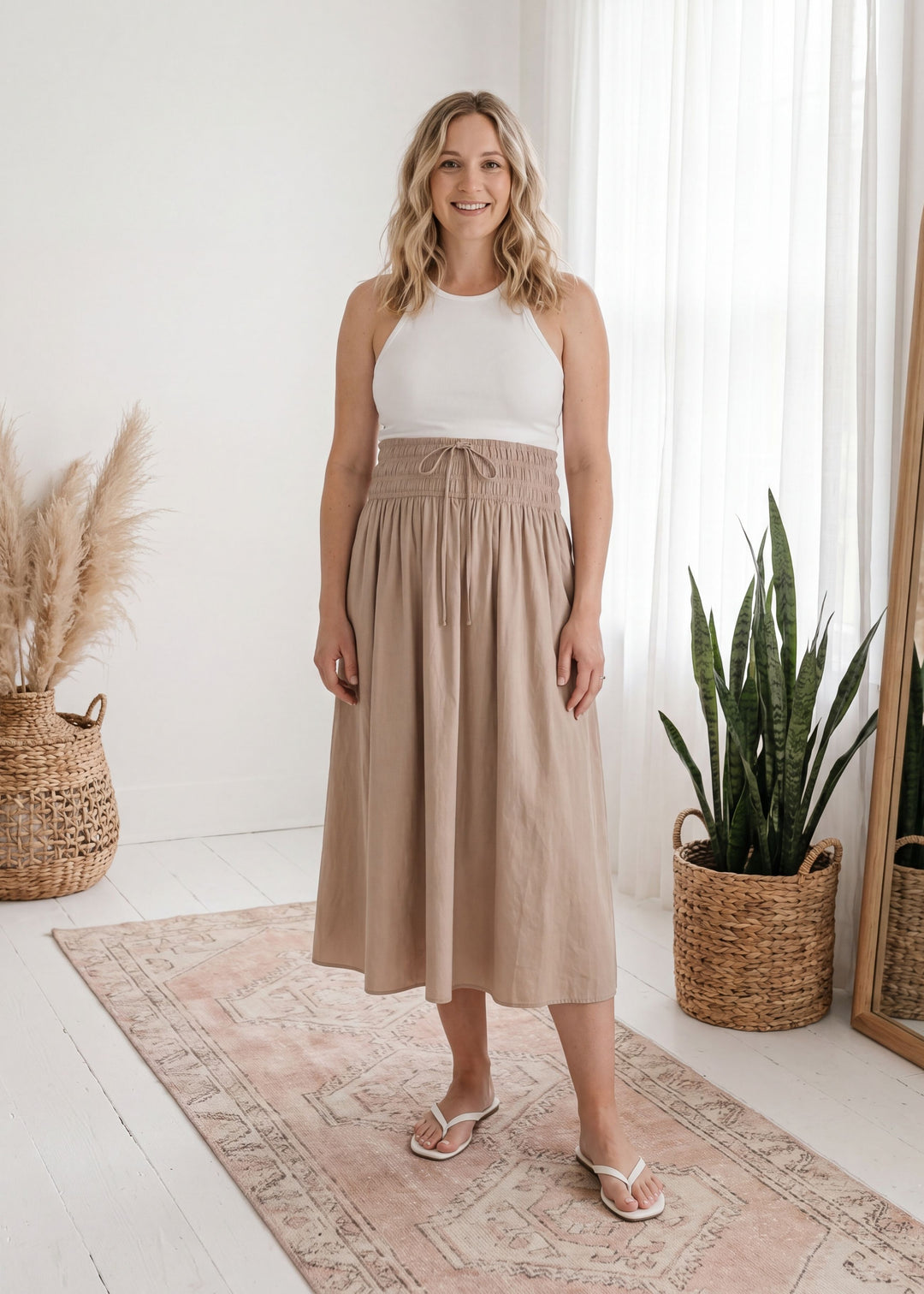 Drawstring Waistband Skirt