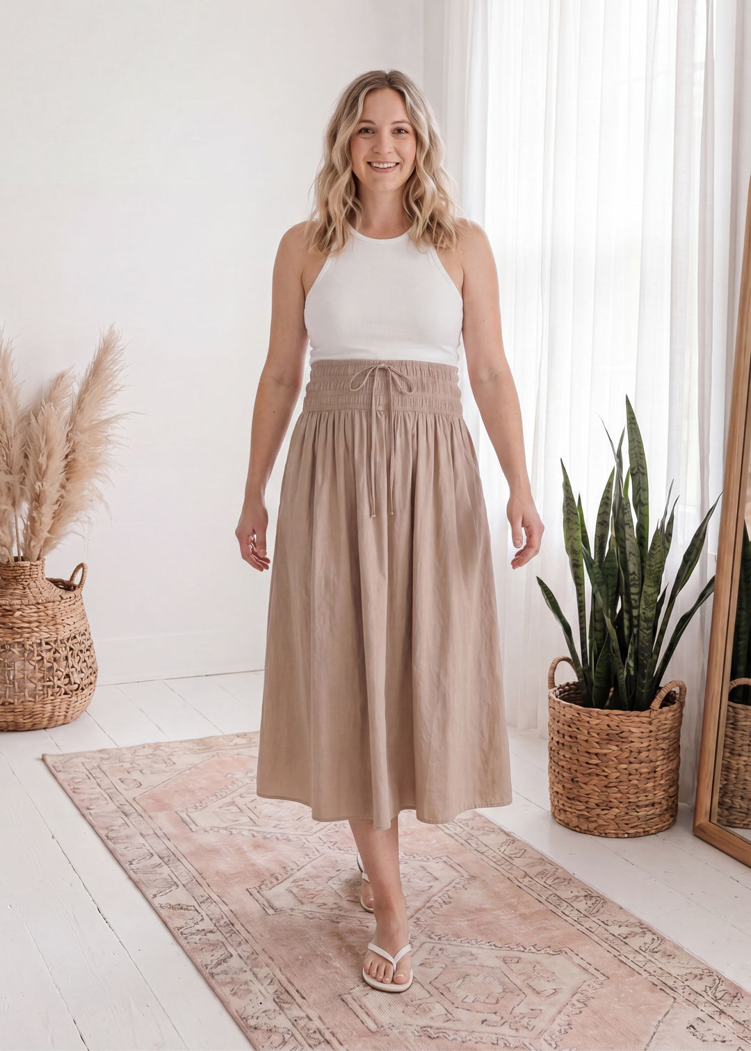 Drawstring Waistband Skirt