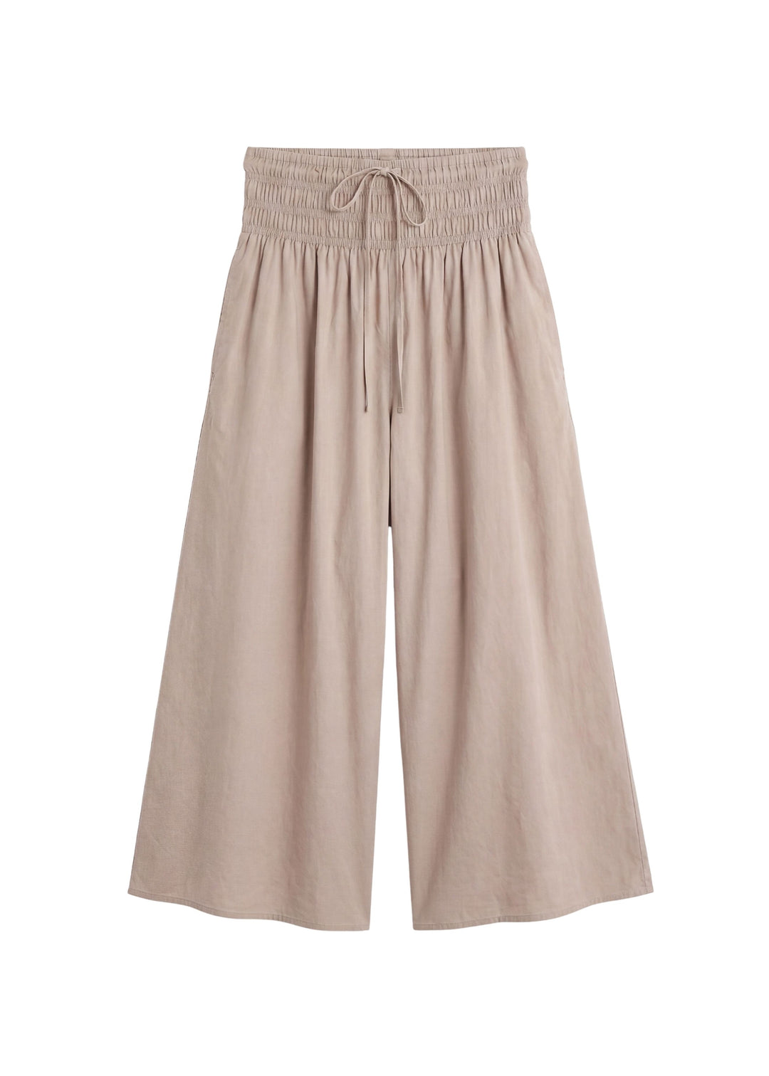Drawstring Waistband Wide Leg Pant