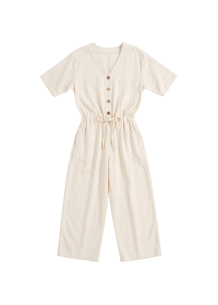 Easy On/Off Jumpsuit in Sandwashed Linen