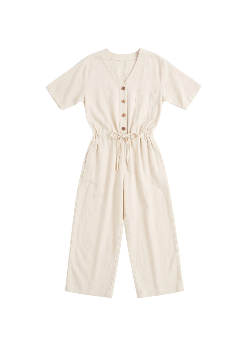 Easy On/Off Jumpsuit in Sandwashed Linen