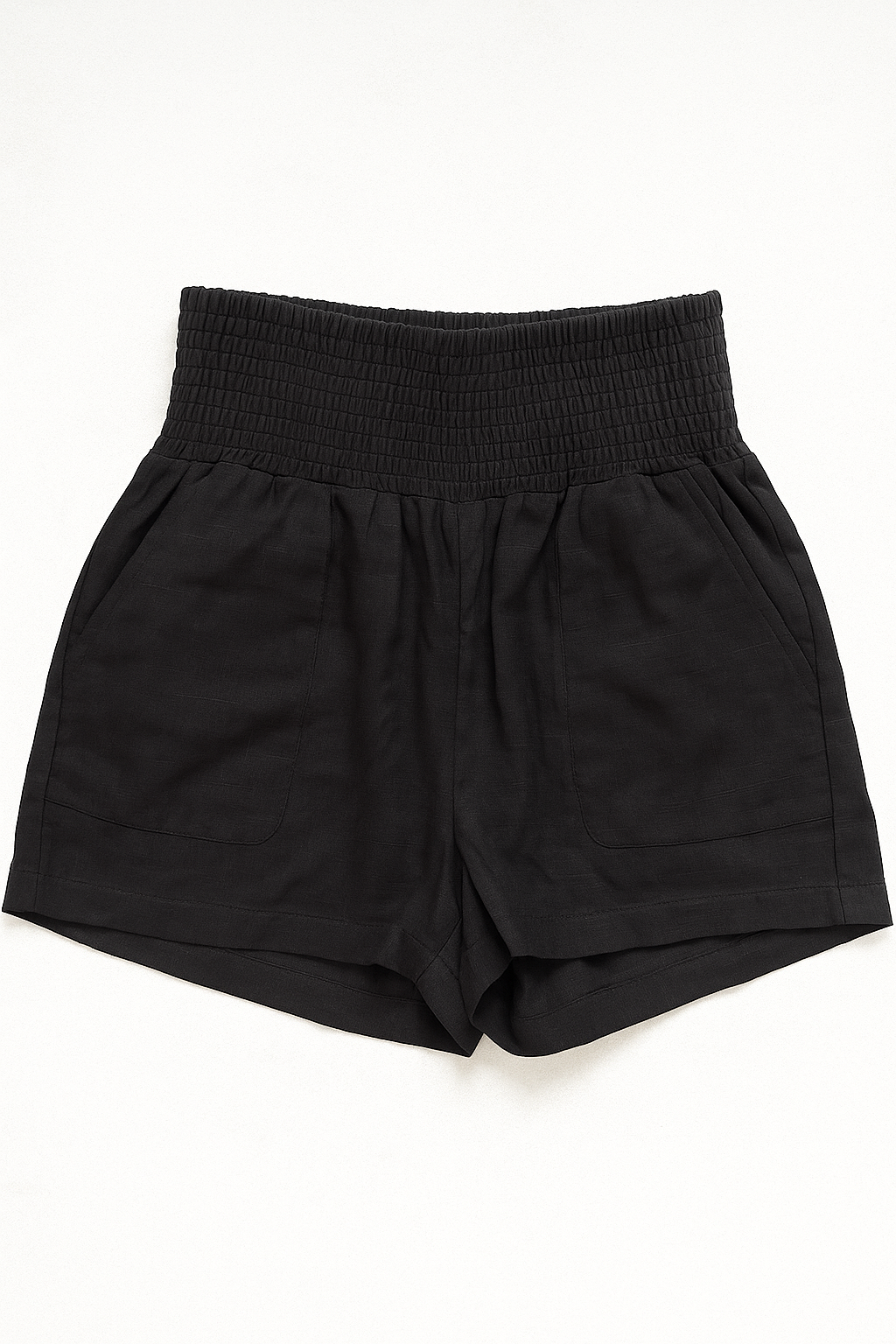 Adaptable Smocked Linen Shorts