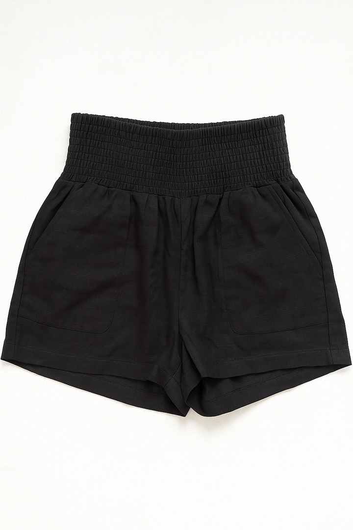 Adaptable Smocked Linen Shorts