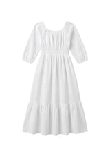 Cream Eliza Dress in Cotton Gauze - Final Sale