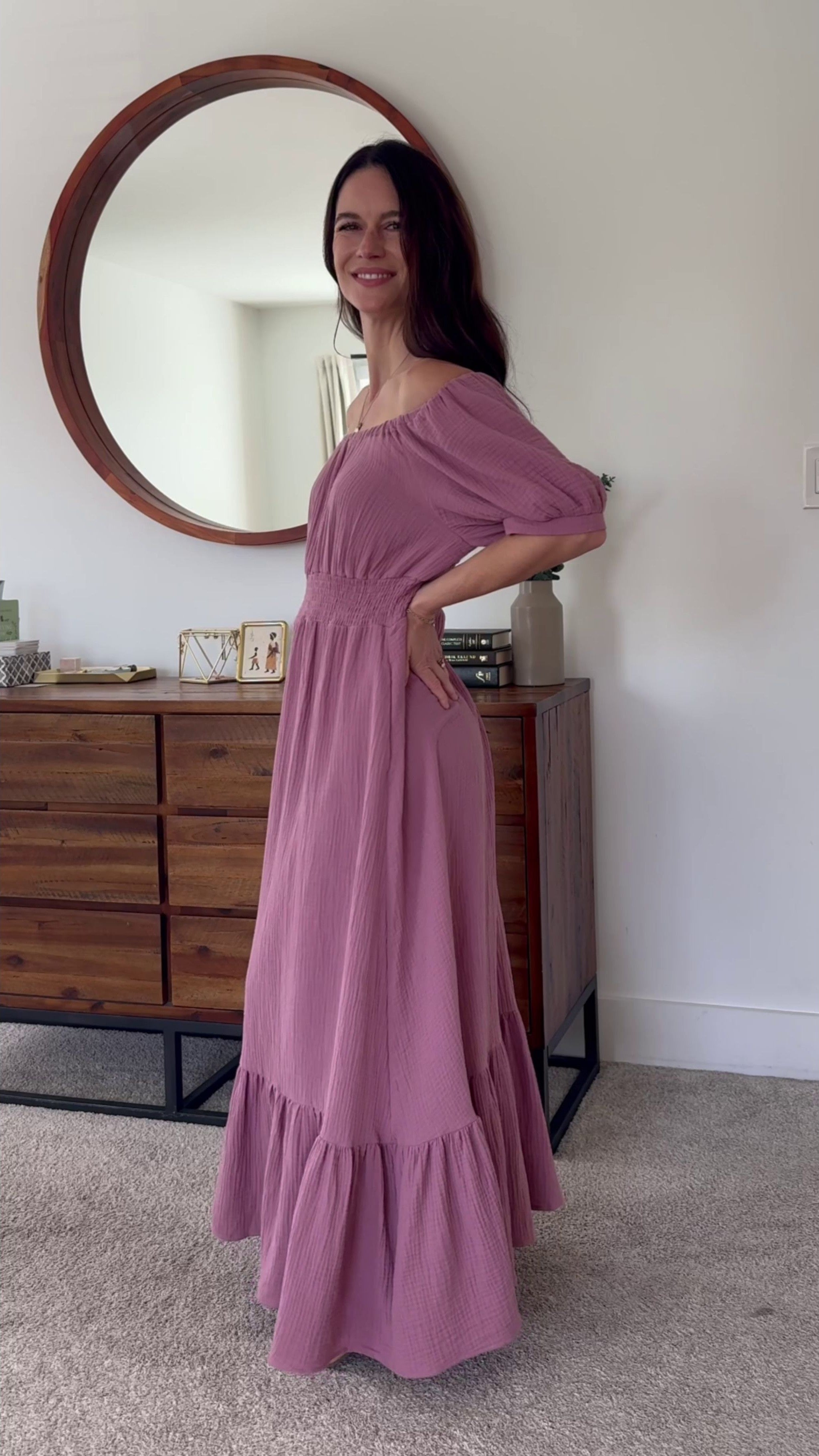 Ella Dress in Cotton Gauze | Short Sleeve Nursing Dress | Emme – EMME