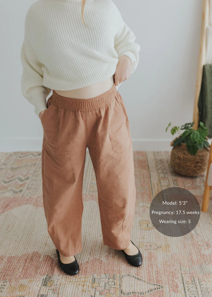 The Everyday Barrel Pant in Linen/Cotton