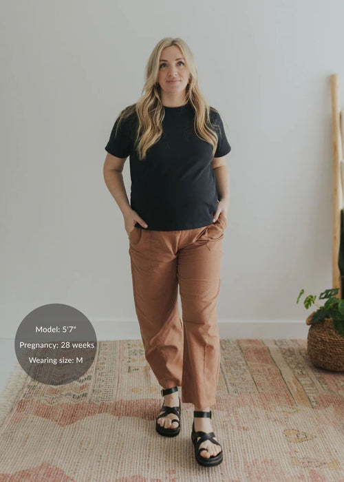 The Everyday Barrel Pant in Linen/Cotton