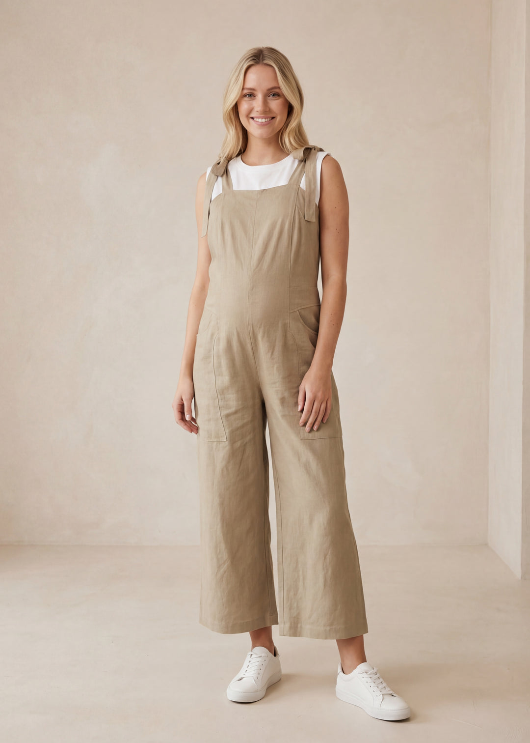 Everyday Linen Tie Jumpsuit