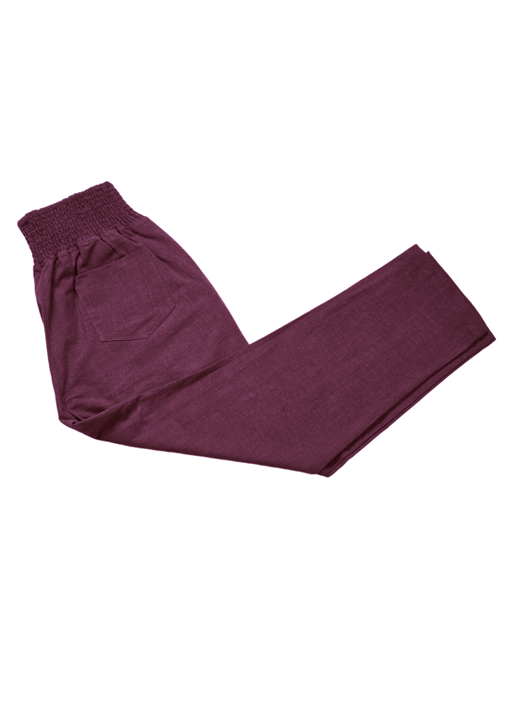 Everyday Smocked Linen Pant - Extended Inseam