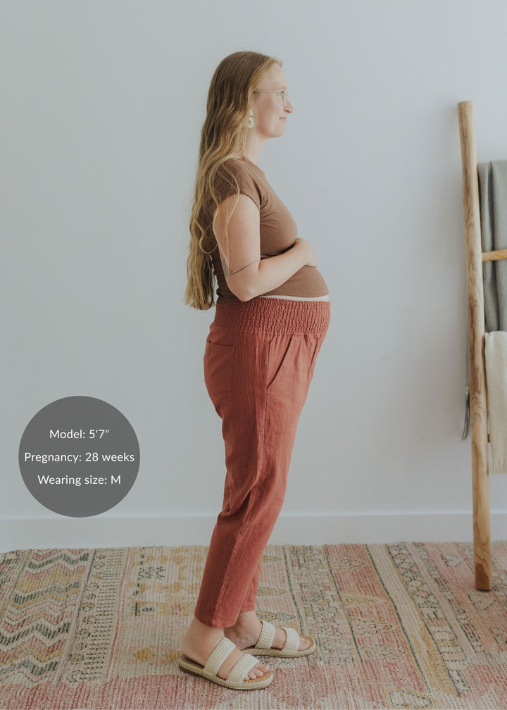 Garment Washed Smocked Pant in Reedcloth™