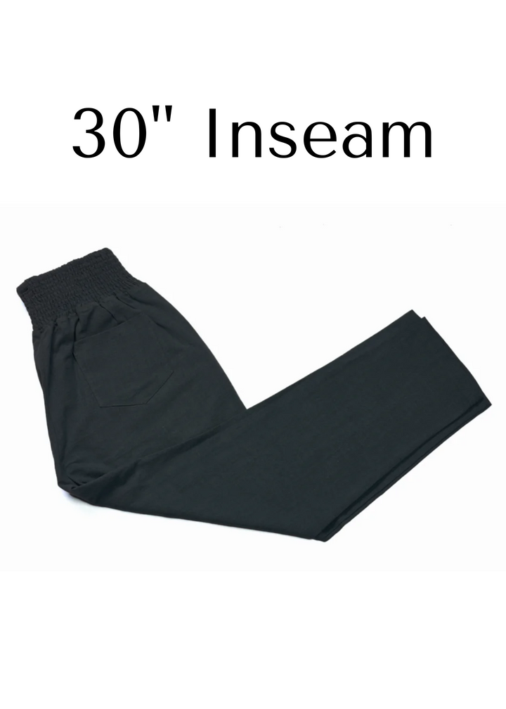 Everyday Transitional Maternity Smocked Linen Pant