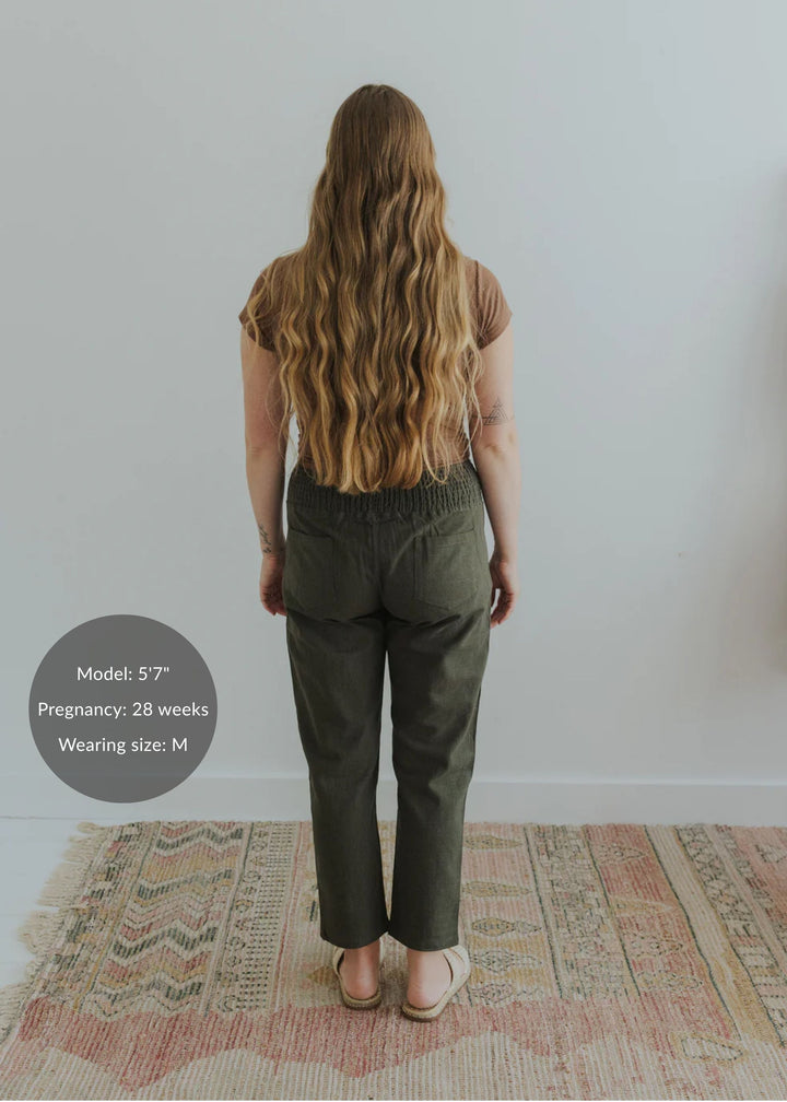 Garment Washed Smocked Pant in Reedcloth™