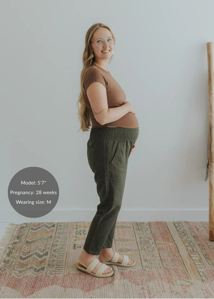 Garment Washed Smocked Pant in Reedcloth™