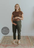 Garment Washed Smocked Pant in Linen