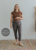 Garment Washed Smocked Pant in Linen