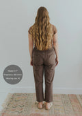 Garment Washed Smocked Pant in Linen