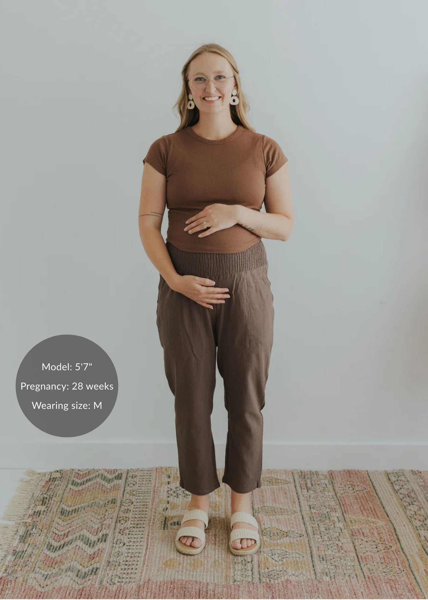 Garment Washed Smocked Pant in Linen