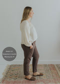 Garment Washed Smocked Pant in Linen