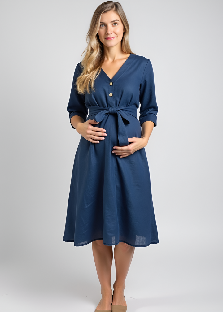 Faye Transitional Linen Dress