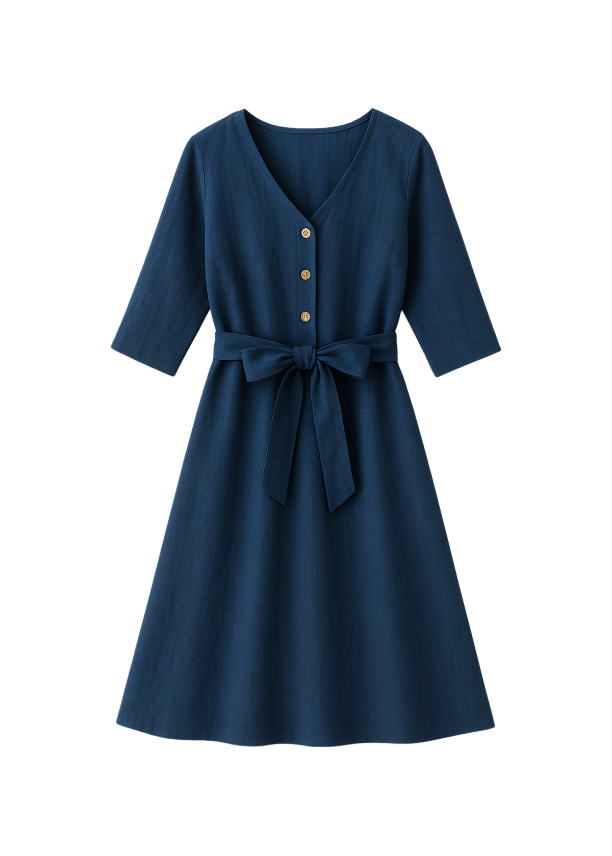 Faye Dress in Sandwashed Linen