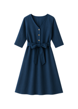 Faye Dress in Sandwashed Linen