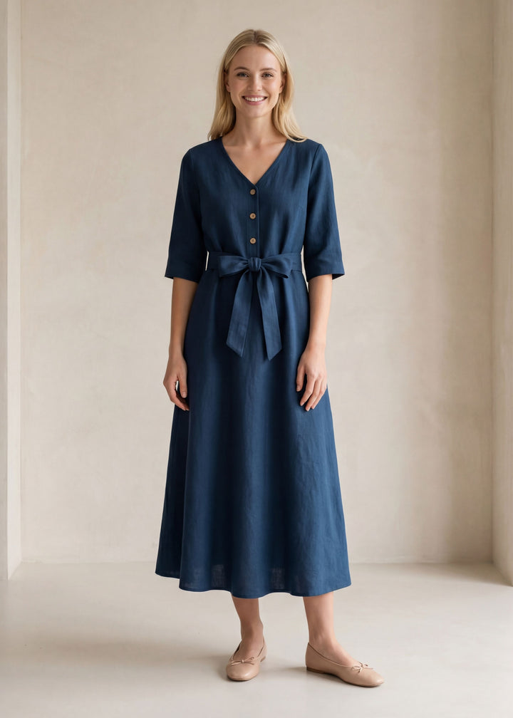 Farrah Linen Dress