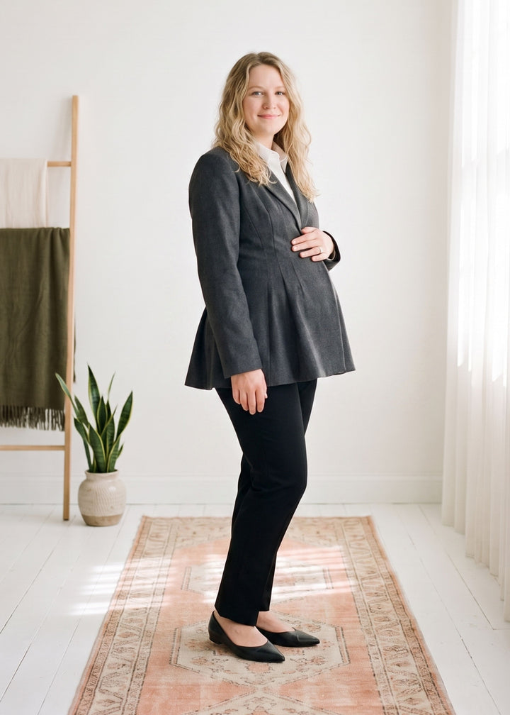 Flared Peplum Tailored Blazer