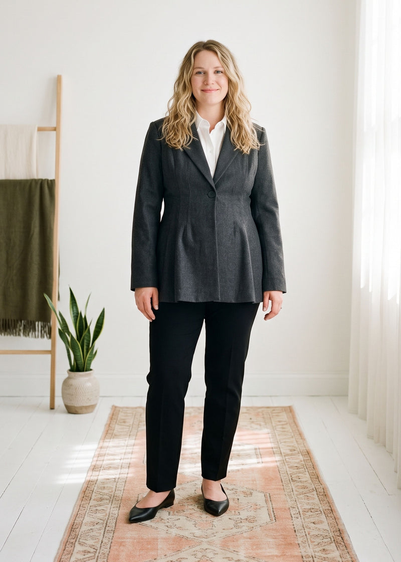 Flared Peplum Tailored Blazer