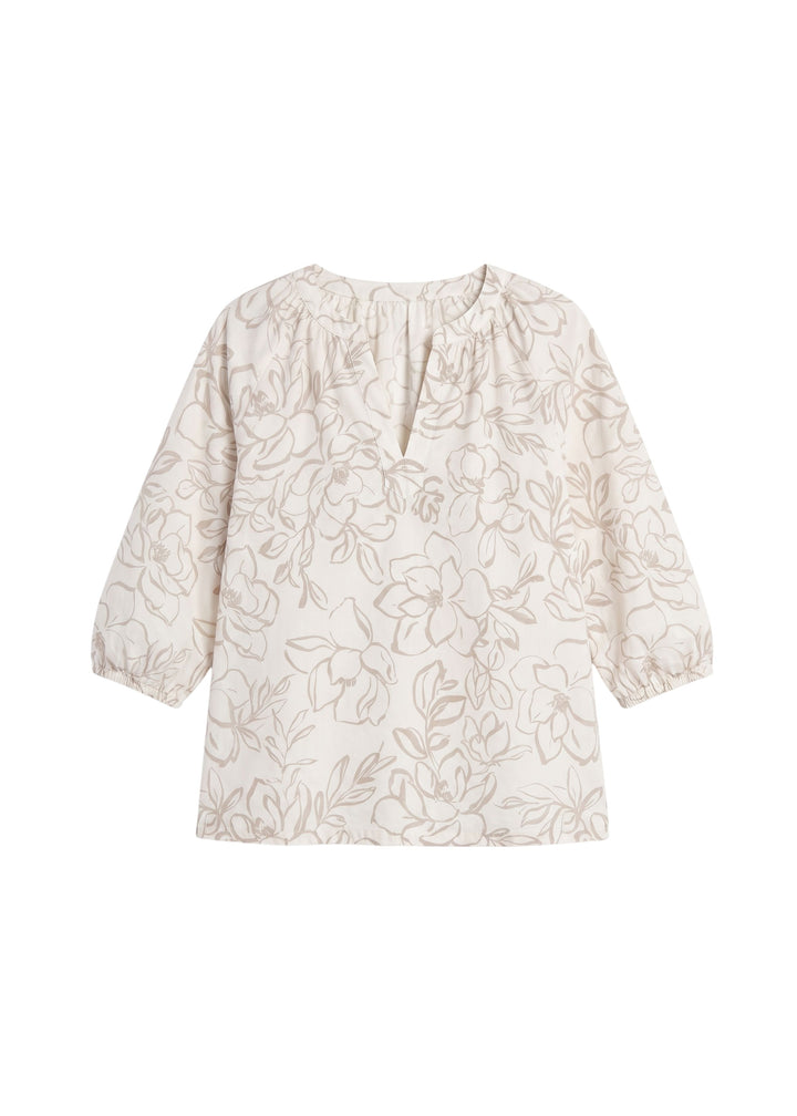 Nursing Friendly Tunic Top in Linen/Cotton