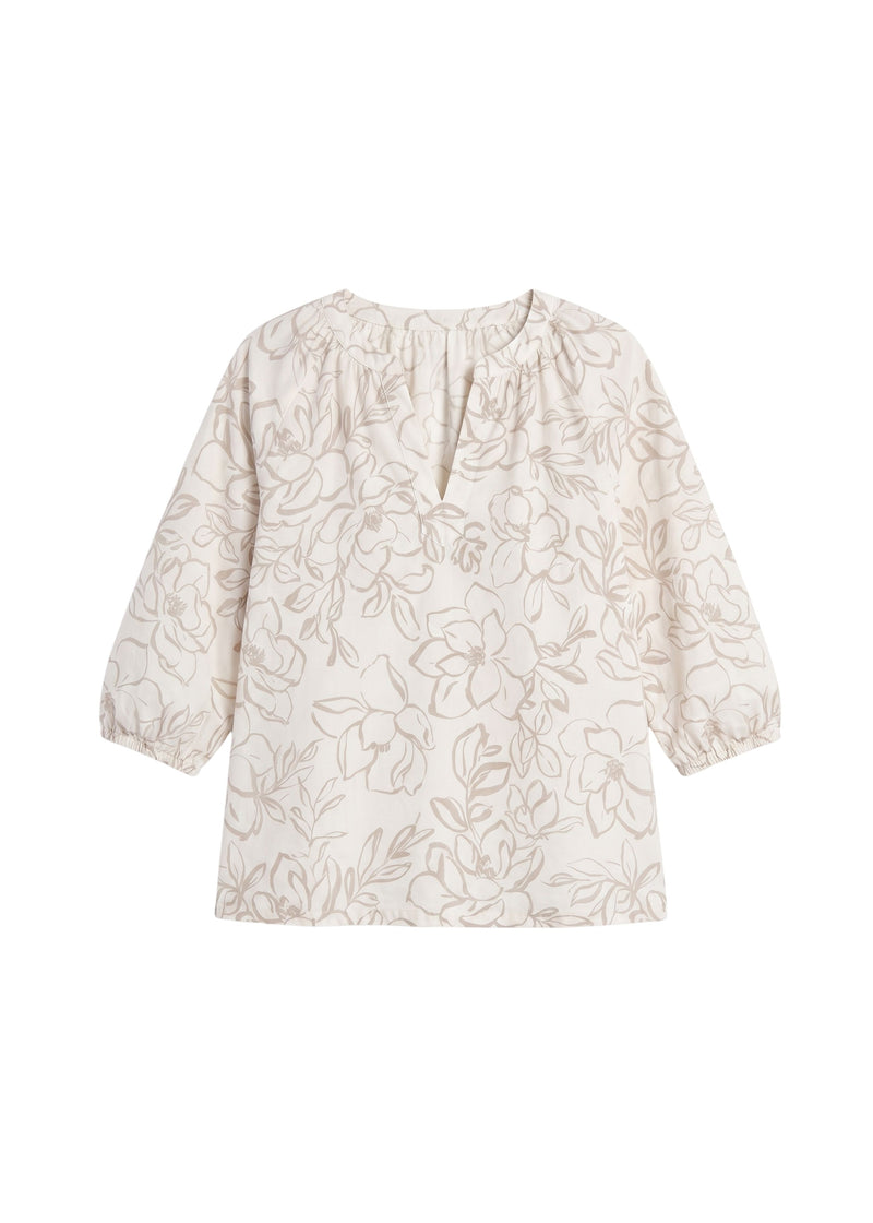 Nursing Friendly Tunic Top in Linen/Cotton