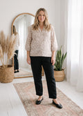 Nursing Friendly Tunic Top in Linen/Cotton