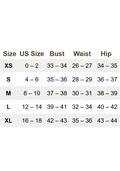 Size chart for Florence Midi Dress, showing US sizes XS-XL with corresponding bust, waist, and hip measurements.