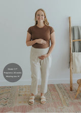Garment Washed Smocked Pant in Linen