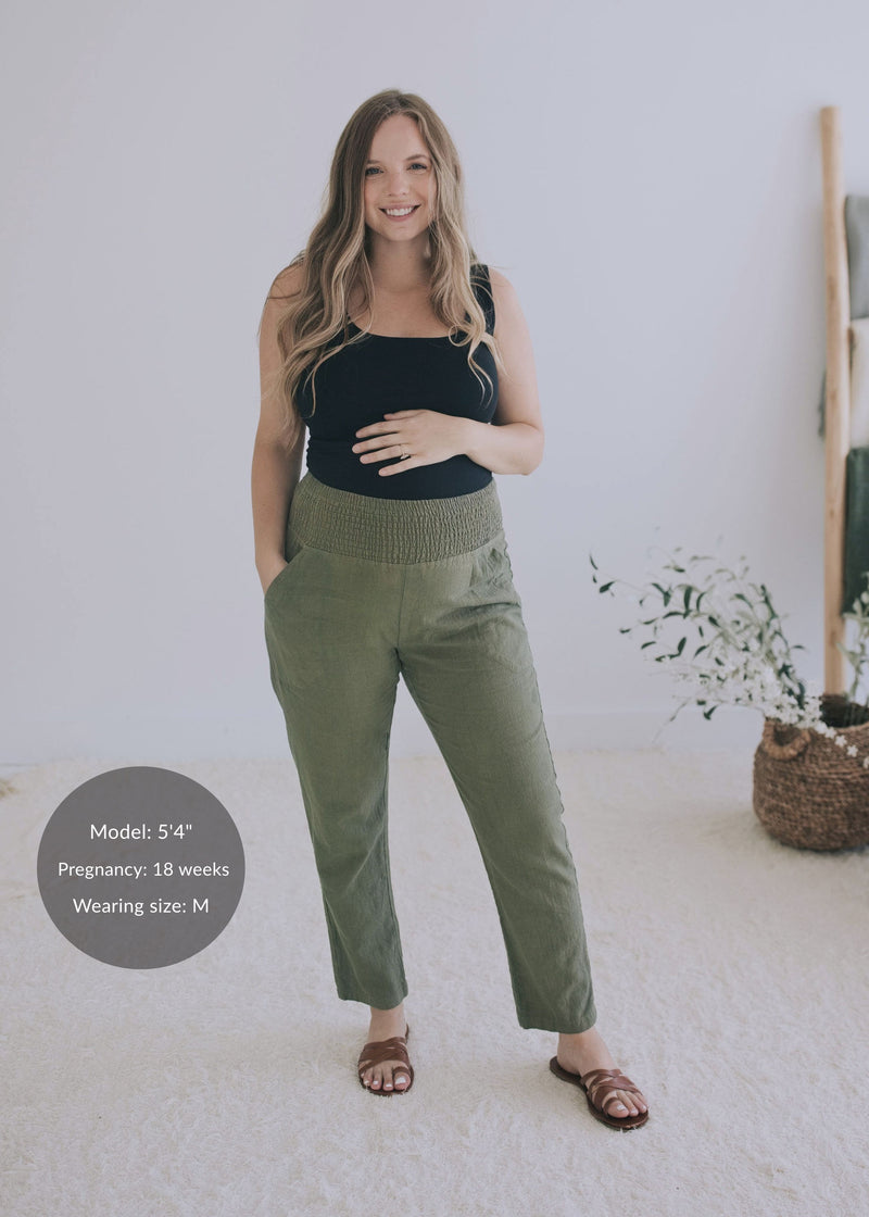 Garment Washed Smocked Pant in Reedcloth™