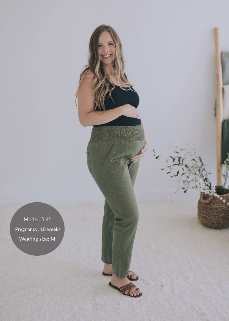 Garment Washed Smocked Pant in Reedcloth™