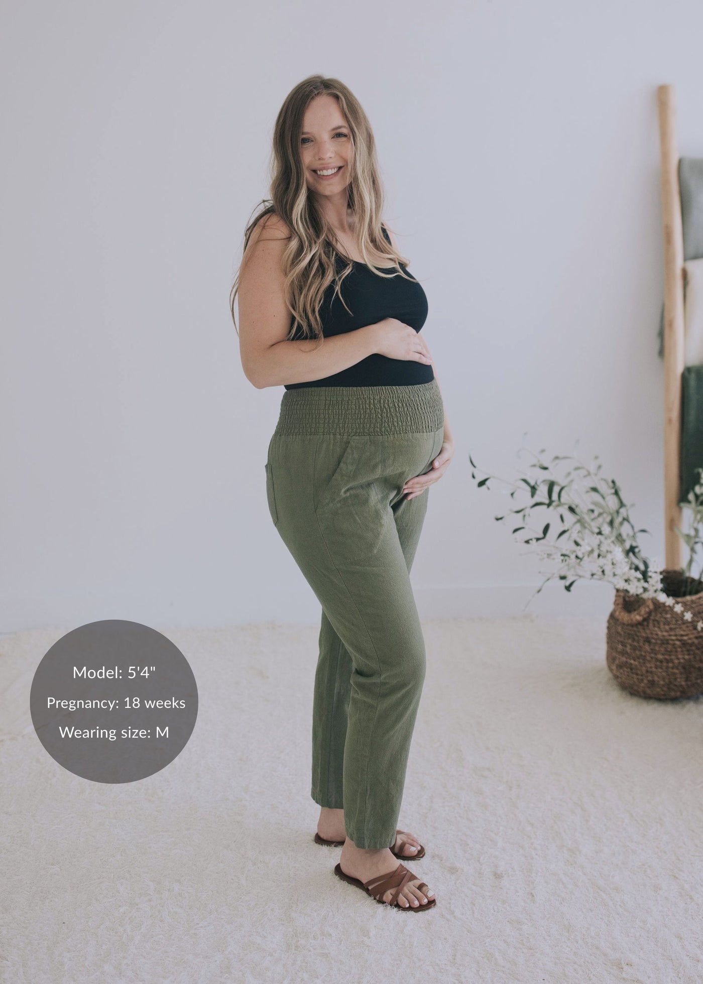 Garment Washed Smocked Pant in Reedcloth™