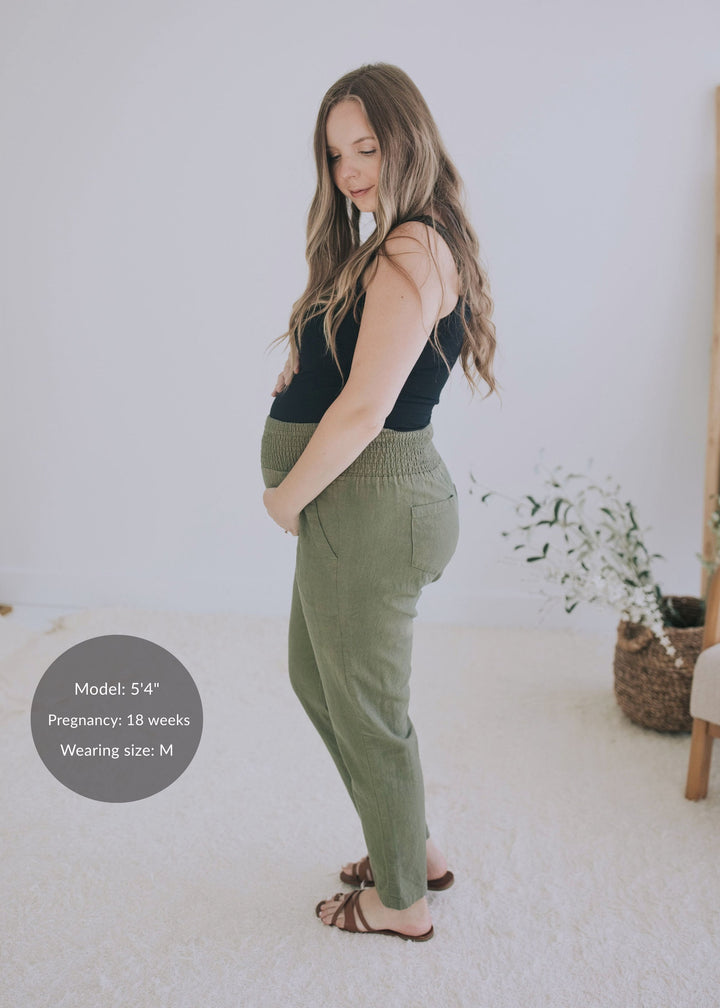 Garment Washed Smocked Pant in Reedcloth™
