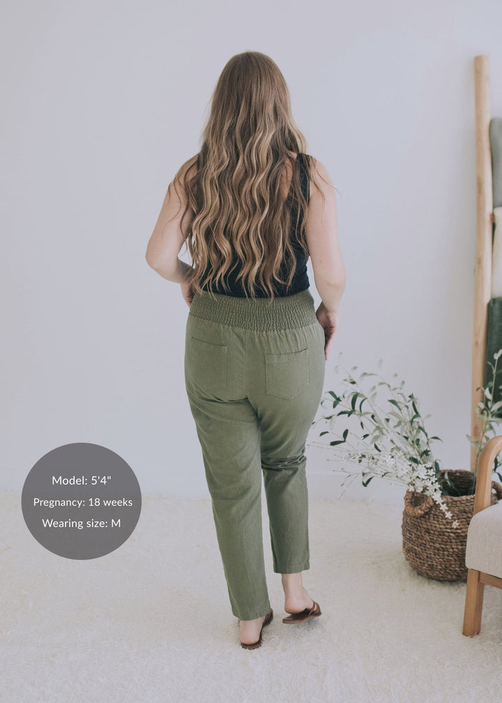 Garment Washed Smocked Pant in Reedcloth™