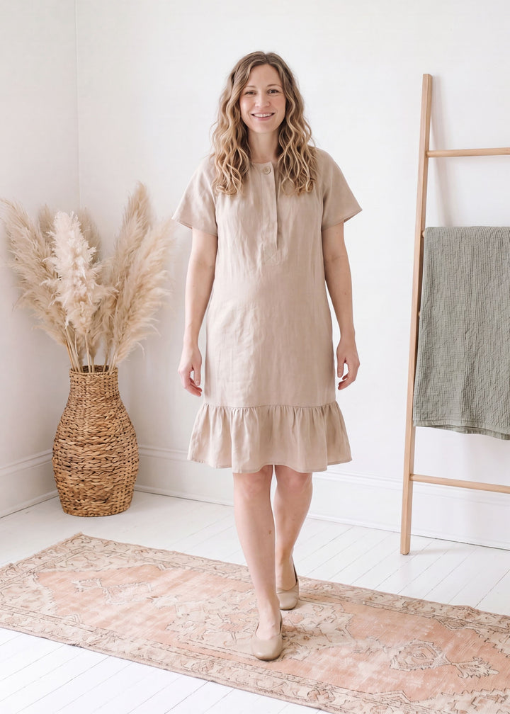 Gathered Popover Dress