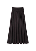 Gathered Stretch Jersey Skirt