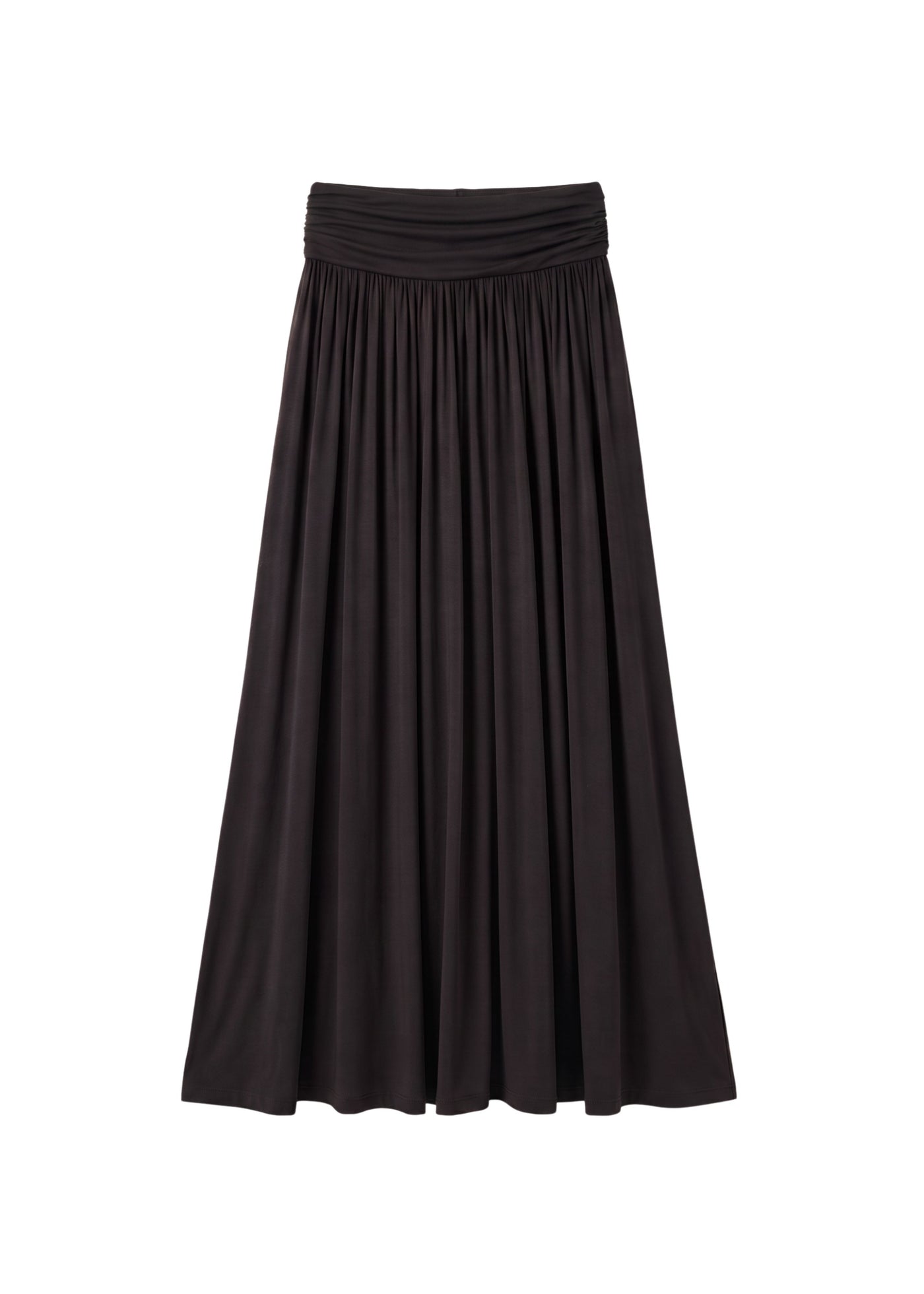 Gathered Stretch Jersey Skirt