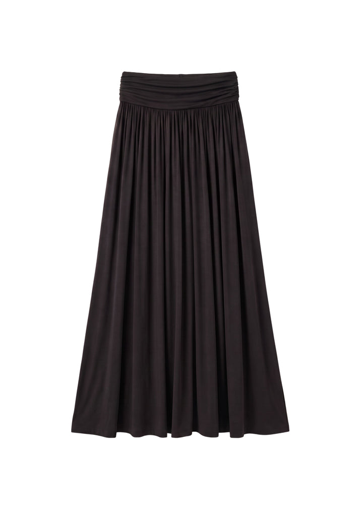Gathered Stretch Jersey Skirt