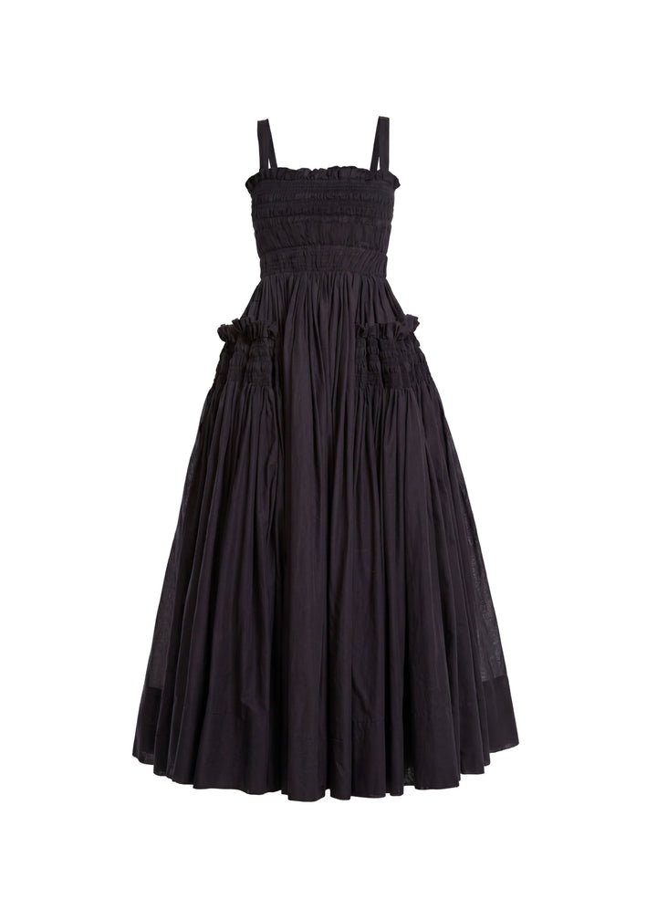 Heritage Smocked Pocket Dress in Cotton Gauze