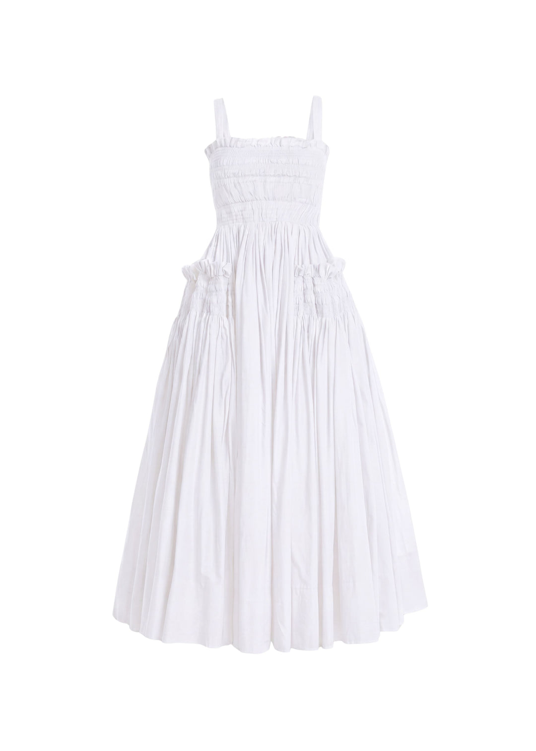 Heritage Smocked Pocket Dress in Cotton Gauze