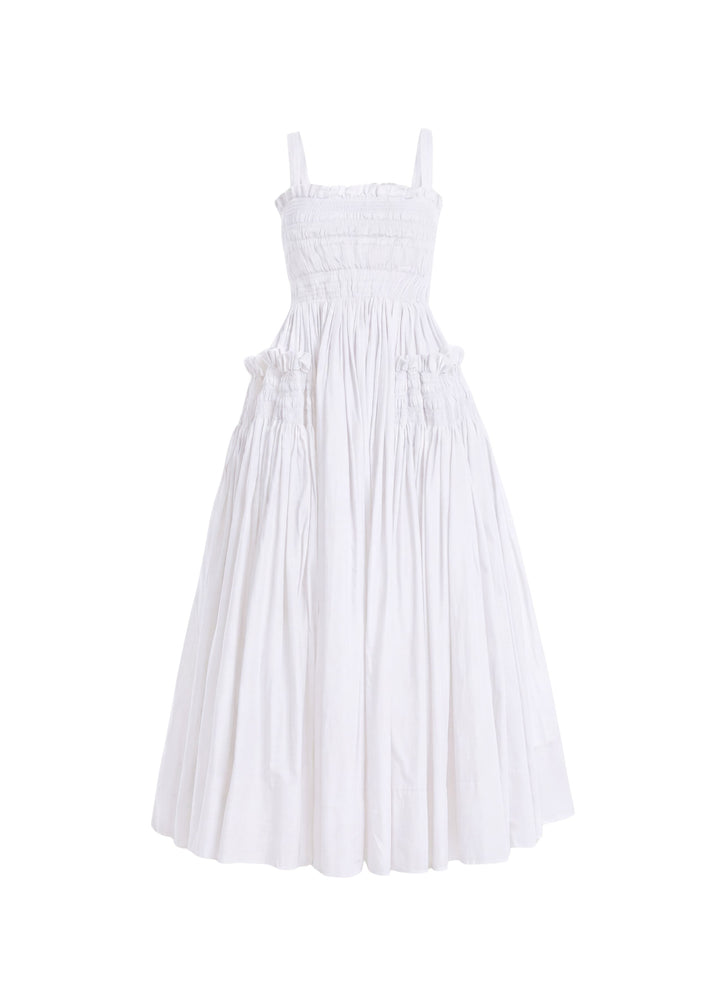Heritage Smocked Pocket Dress in Cotton Gauze