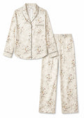 Floral Notch-Collar Pajama Set in Floral - flat lay