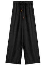 Relaxed Drawstring Wide-Leg Pant in Linen