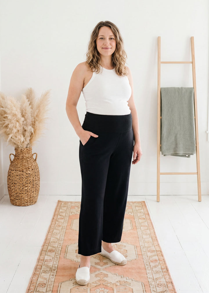 Knit Sweater Pant in Cotton Viscose
