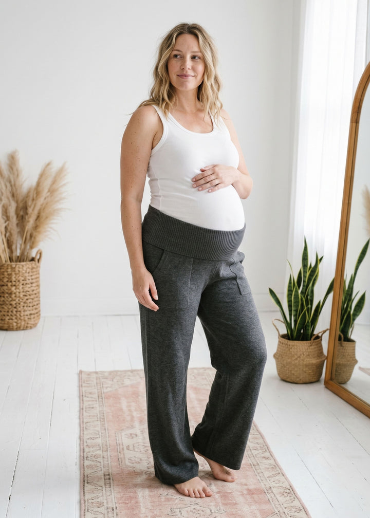 Knit Sweater Pant in Cotton Viscose