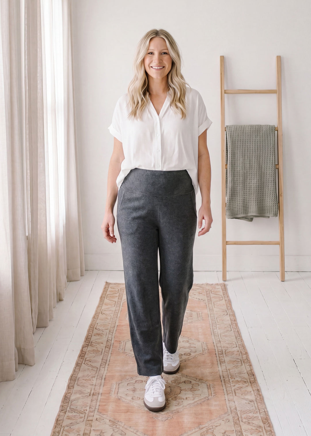 Knit Sweater Pant in Cotton Viscose